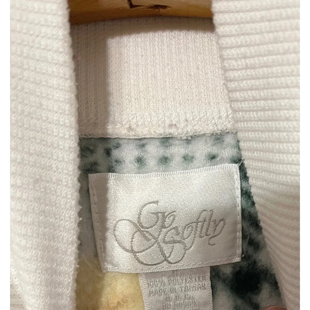 Vintage Go‎ Softly Fleece Teddy Bear Plaid Robe Womens Sz Small Y2K Grannycore